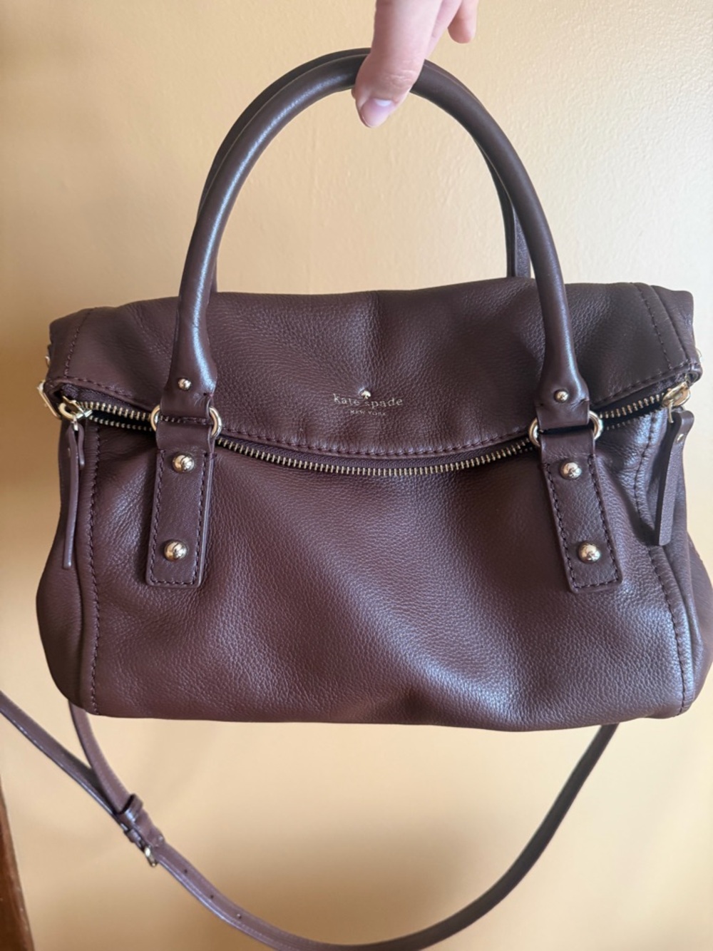 kate spade Brown Leather Top-Handle Shoulder Bag